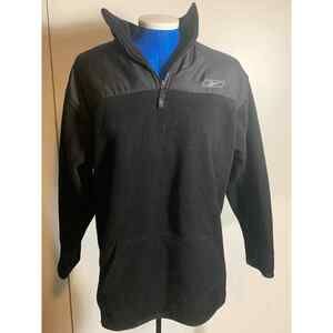 Reebok Fleece Jacket Black Men’s Size Large Vintage
